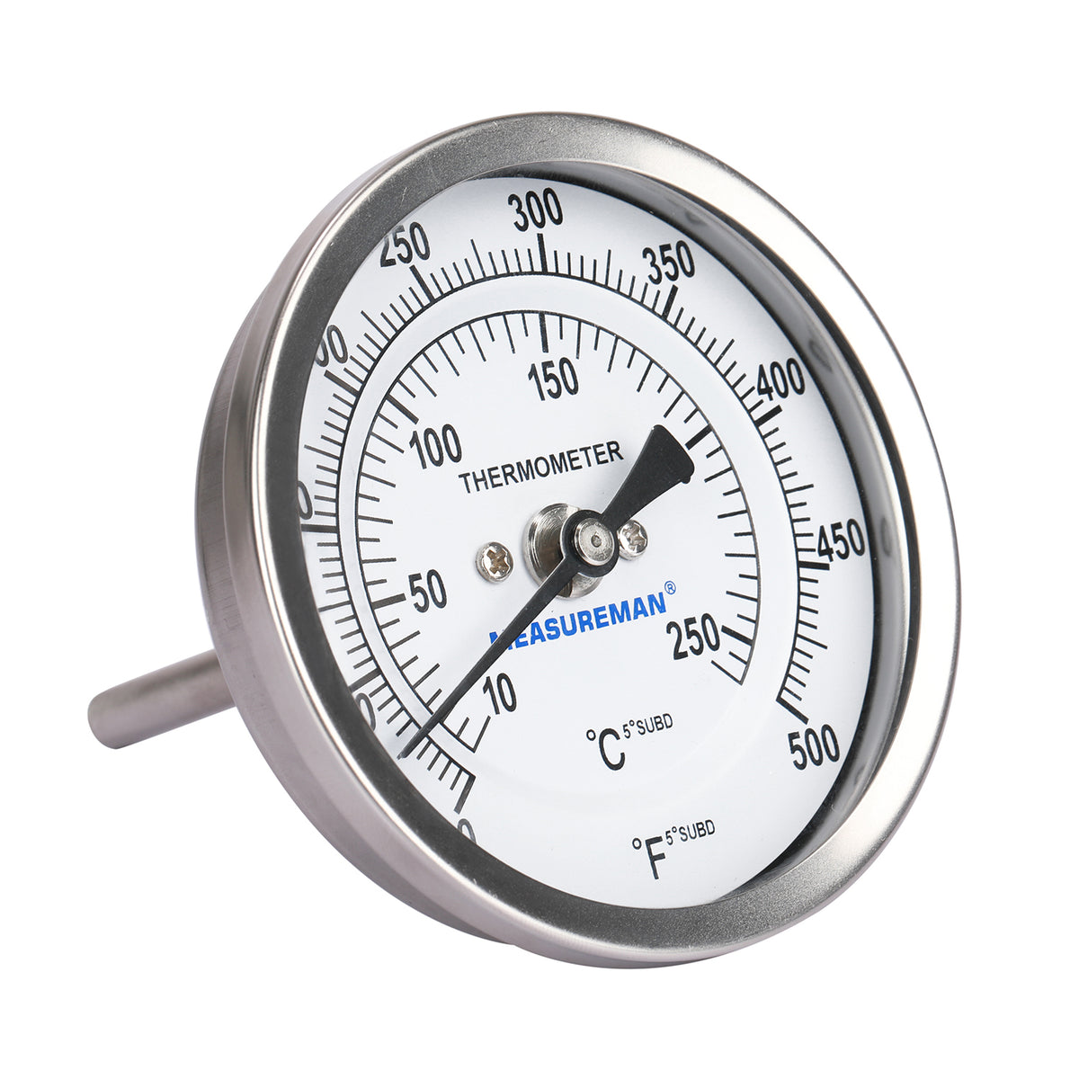 Measureman Fully Stainless Steel Bimetal Dial Thermometer, 3 Dial, 4 –  Measureman Direct