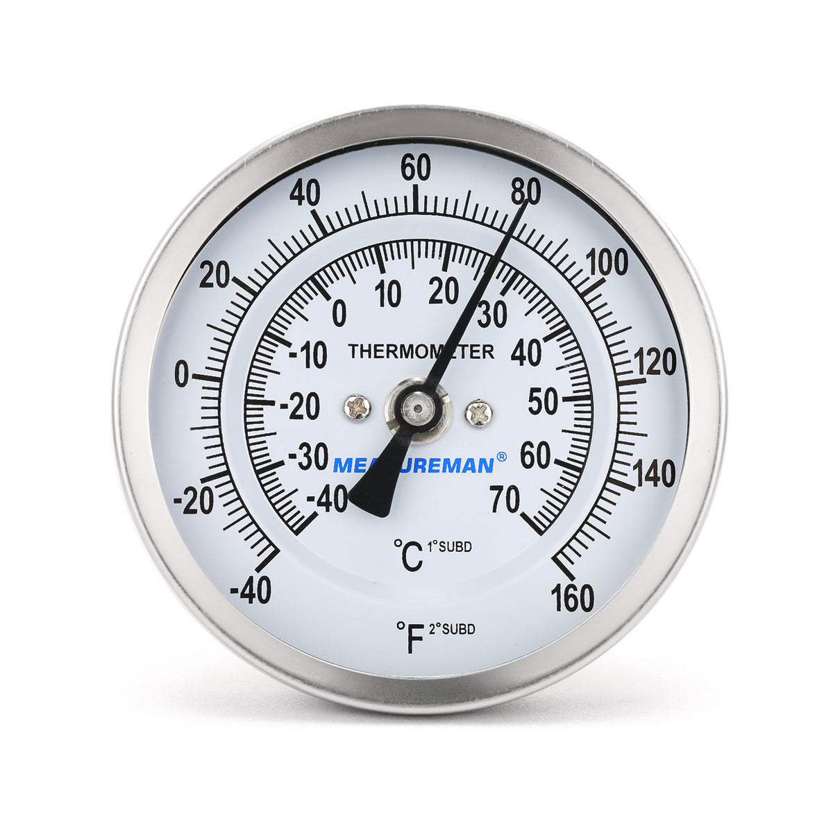 Measureman Fully Stainless Steel Bimetal Dial Thermometer, 3 Dial, 4 –  Measureman Direct