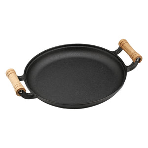 Roastove 12" Cast Iron Dual Handle Grill Pan, Black