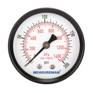 Pressure gauge clearance kpa