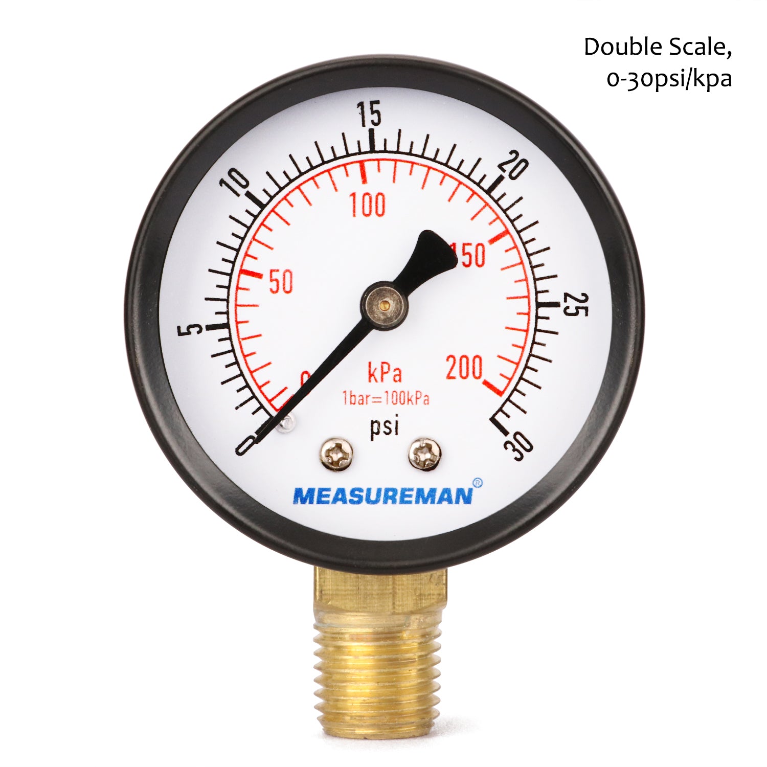 Pressure gauge deals size