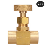 Measureman Brass Mini Needle Valve 1/4"NPT Female x Female Working Pressure 1000psi