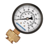 Measureman 2-1/2" Water Pressure Test Gauge, 3/4" Female Hose Thread, 0-200 psi/kpa
