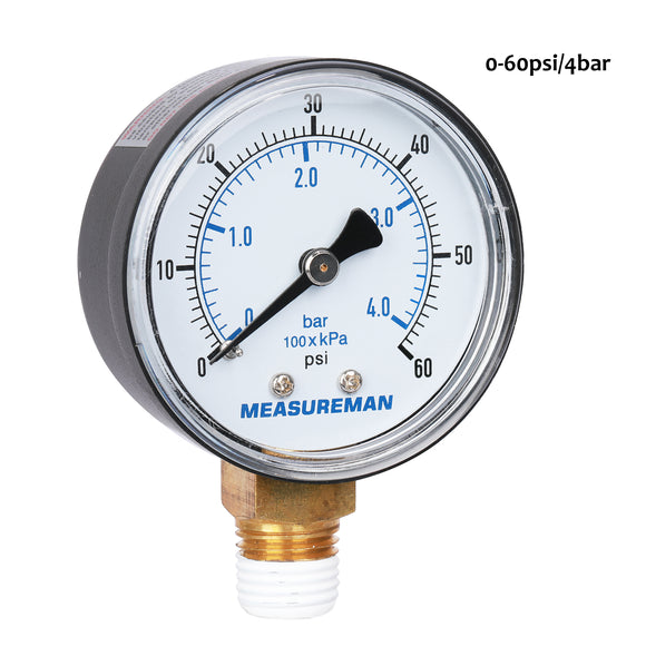 Measureman Boxed Pressure Gauge with Dial Replacement for Select Filters, 2