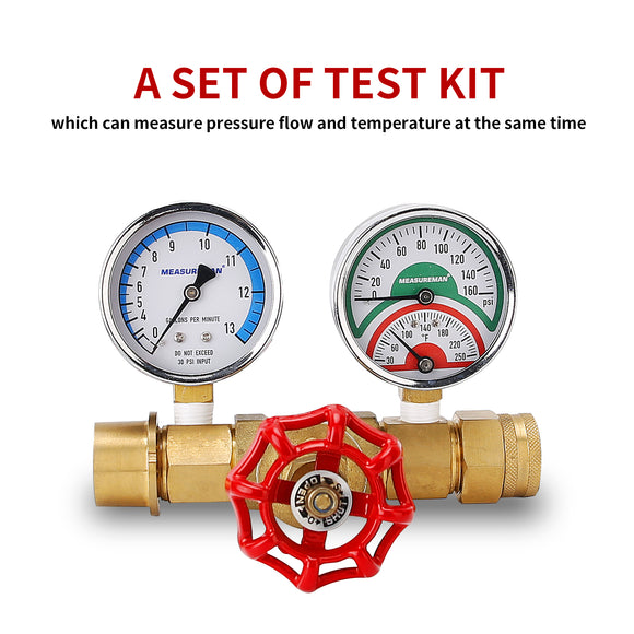MEASUREMAN Water Flow, Temperature and Pressure Test Assembly