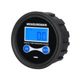 Measureman 2" Dial Size Digital Air Pressure Gauge with 1/8'' NPT Center Back Connection and Protective Boot, 0-60psi, 0.1Psi Resolution, Accuracy 1%, Battery Powered