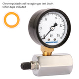 Measureman 2" Steel Gas Pressure Test Gauge Assembly, 3/4" FNPT Connection, 0-15psi, -3-2-3% Accuracy