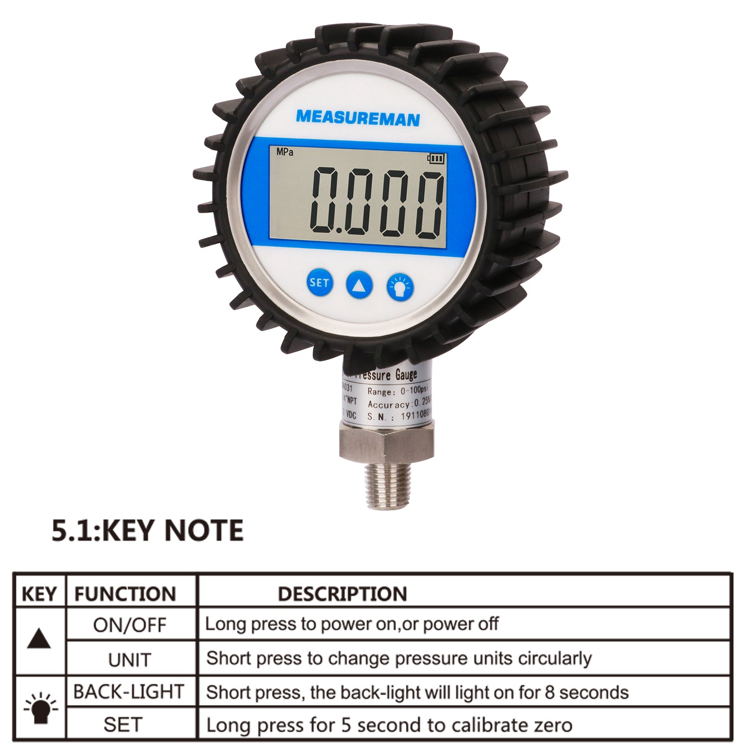 Measureman Fully Stainless Steel Bimetal Dial Thermometer, 3 Dial, 4 –  Measureman Direct