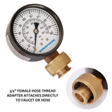 Measureman 2-1/2" Water Pressure Test Gauge, 3/4" Female Hose Thread, 0-200 psi/kpa 60pieces