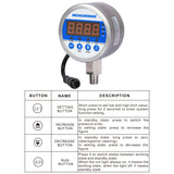 Measureman 3-1/8" Dial Size Stainless Steel Industrial Digital Pressure Control, Pressure Switch, 1/4"NPT Lower Mount, 0-230psi, 110VAC, 0.5% Accuracy, LED Display