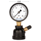 Measureman 2" Forged Steel Gas Pressure Test  Gauge Assembly, 3/4" FNPT Connection, 0-30psi,   +/-3-2-3% Accuracy