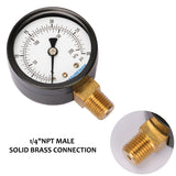 Measureman 2" Brass Gas Pressure Test Gauge Assembly, 3/4" FNPT Connection, 0-30 psi/kpa, -3-2-3% Accuracy