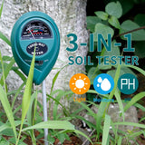 MEASUREMAN 3-in-1 Soil Tester with Moisture/Light/pH Test for Plants, Gardening Tool for Indoor & Outdoor, Great for Gardens, Lawn, Farms, Balcony, No Batteries Required