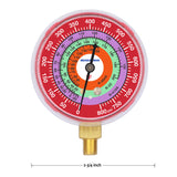 Measureman Refrigeration Pressure Gauge, 2-3/4" Dial, Red Dial, 1/8" NPT Lower Mount, 0-800psi, R-404A, R-22, R-410A, Degree F, Adjustable Pointer