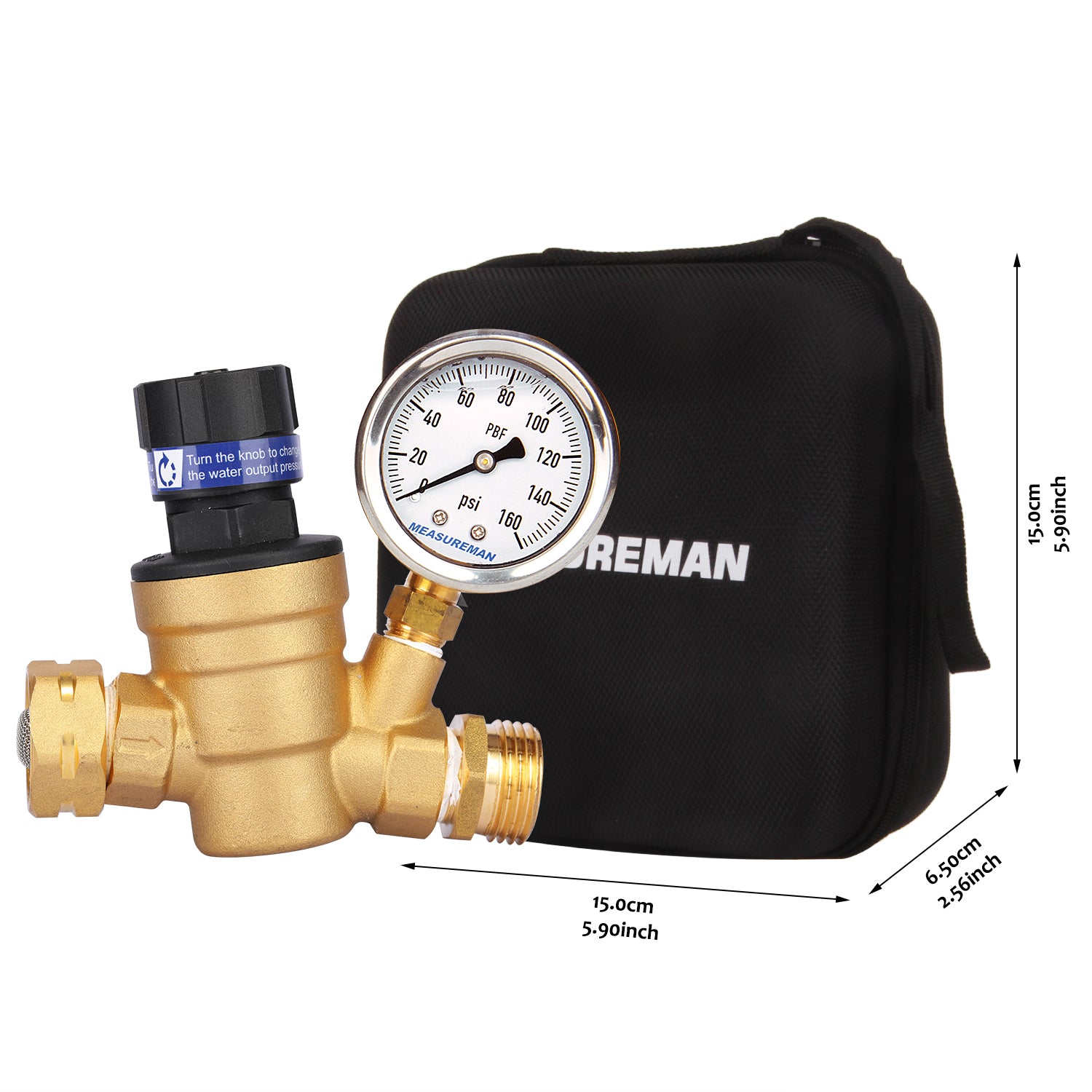 RVGUARD RV Water Pressure Regulator Valve, Brass Lead-Free Adjustable –  rvguard