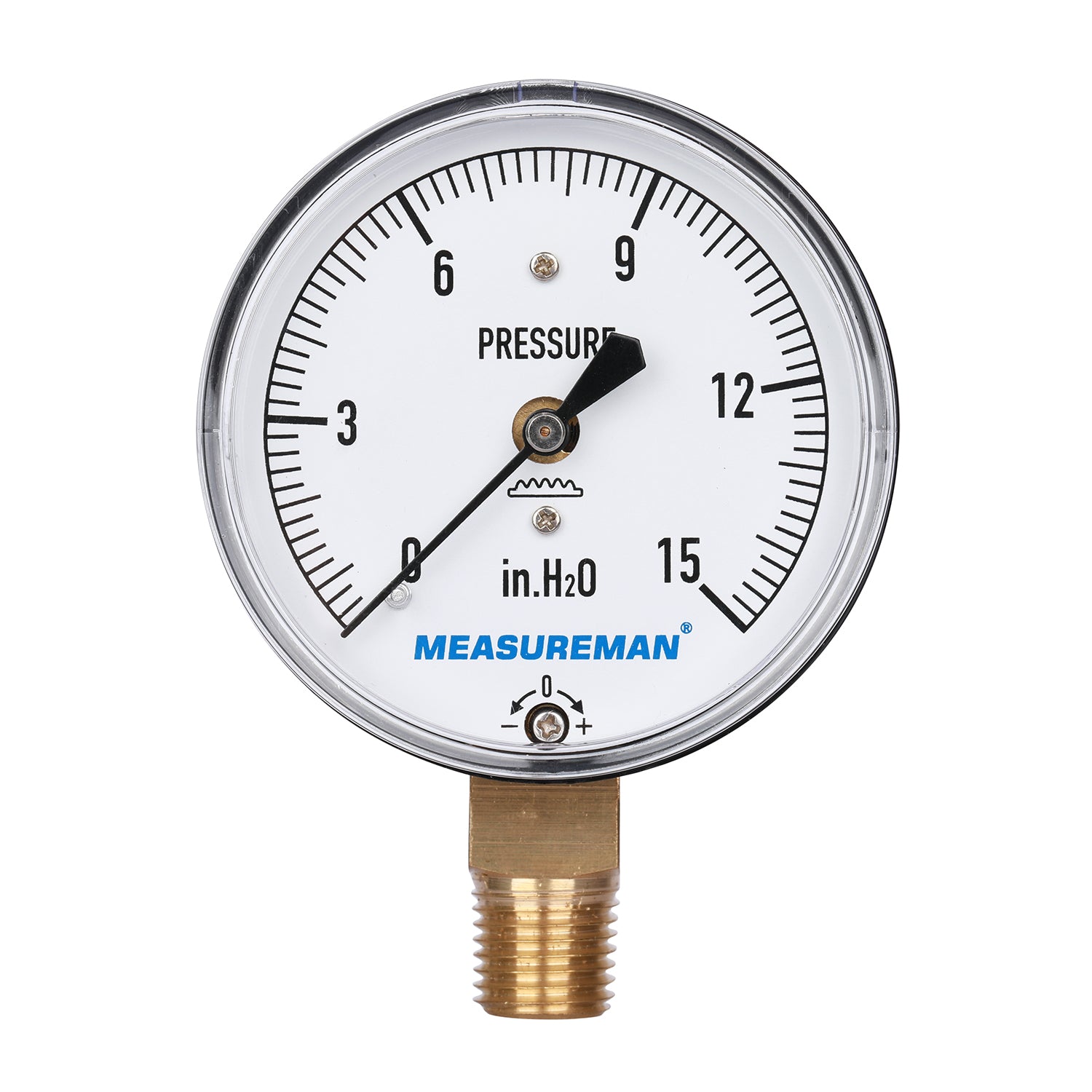 MEASUREMAN Digital Hydraulic Industrial Pressure Gauge 2-1/2 Dial 1/4NPT Lower, Stainless Steel Case and Connection, 0-3500psi/bar, 1%,Battery